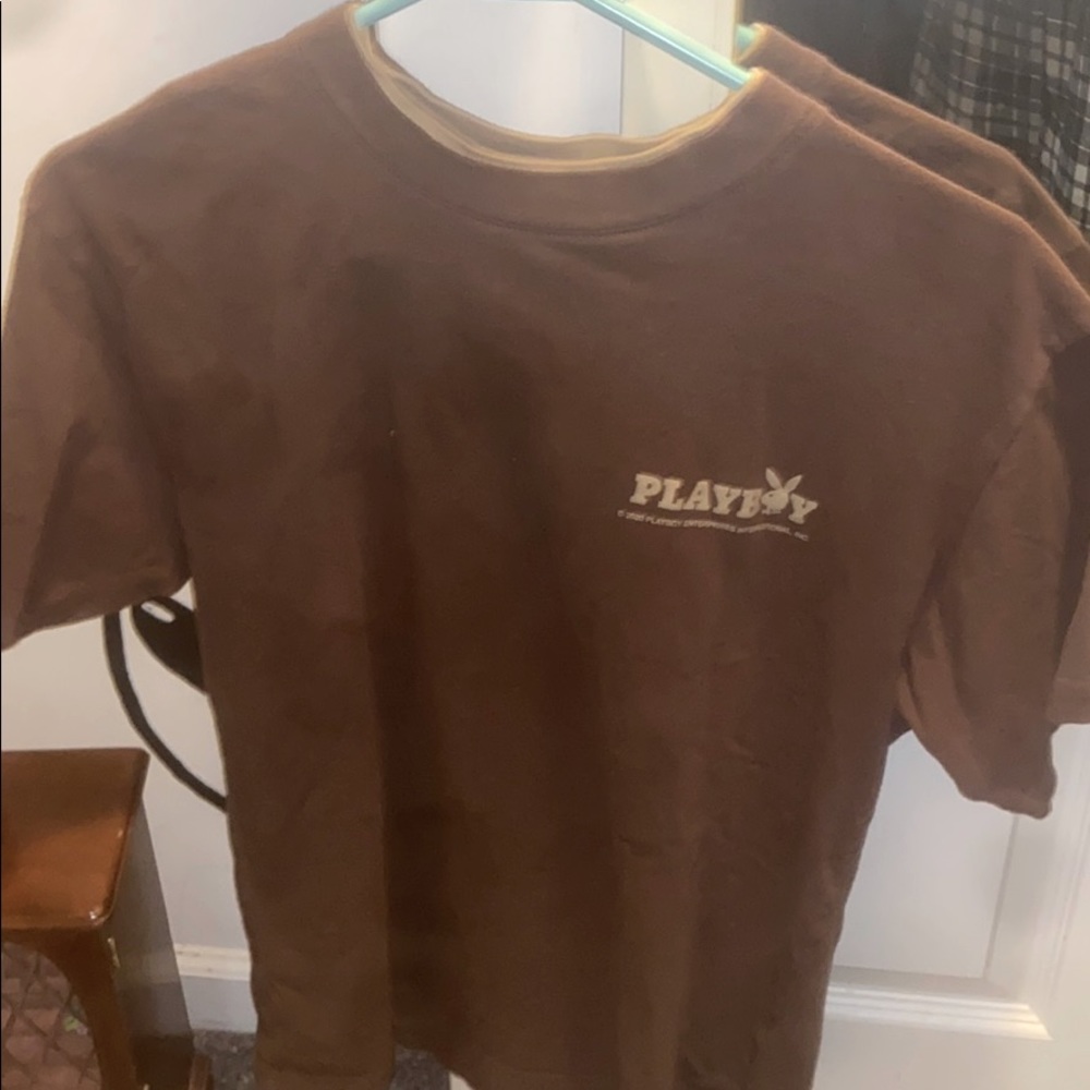 brown playboy t shirt
